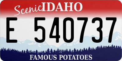 ID license plate E540737
