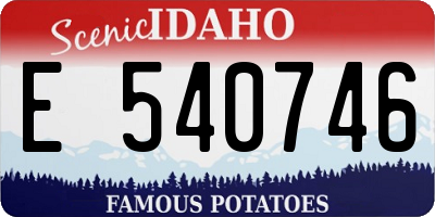 ID license plate E540746
