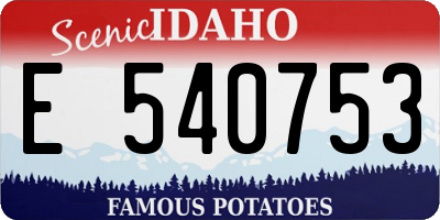 ID license plate E540753