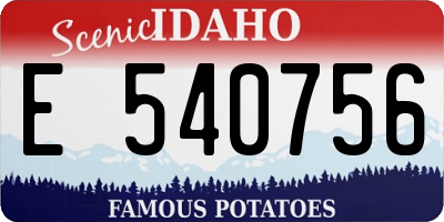 ID license plate E540756