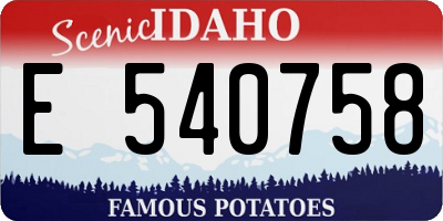ID license plate E540758