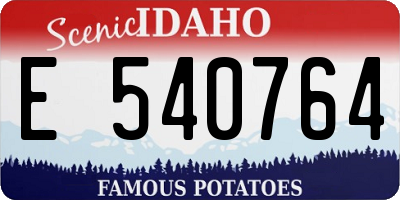 ID license plate E540764