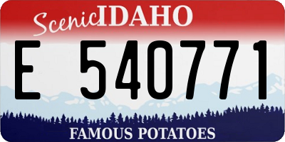 ID license plate E540771
