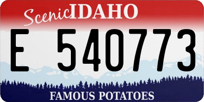 ID license plate E540773