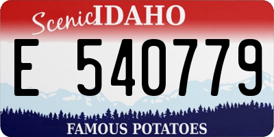 ID license plate E540779