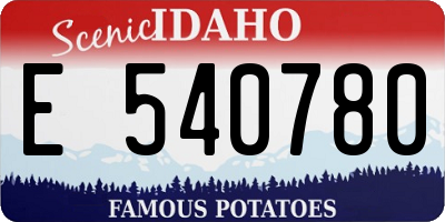 ID license plate E540780