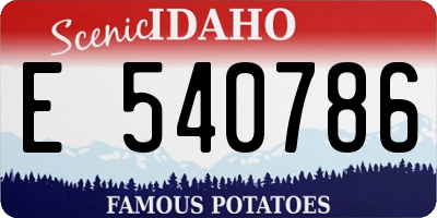 ID license plate E540786