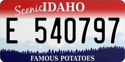 ID license plate E540797