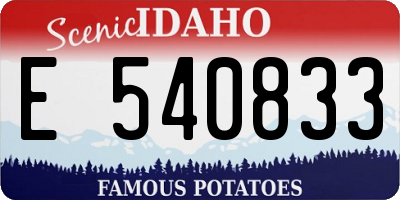 ID license plate E540833