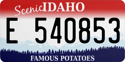 ID license plate E540853