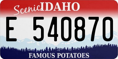 ID license plate E540870