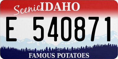 ID license plate E540871