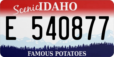 ID license plate E540877
