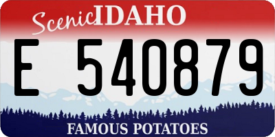 ID license plate E540879