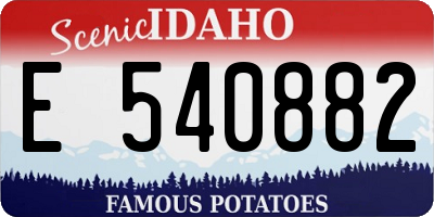 ID license plate E540882