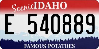 ID license plate E540889