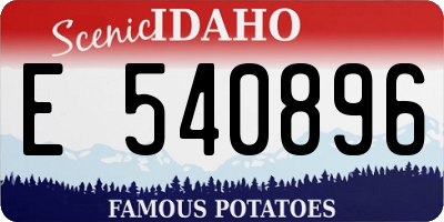ID license plate E540896