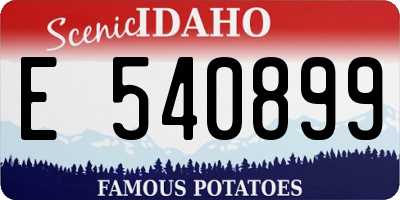 ID license plate E540899