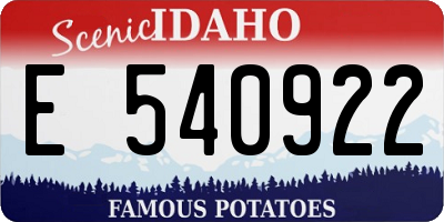 ID license plate E540922