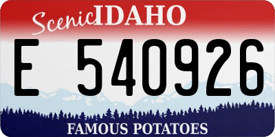ID license plate E540926