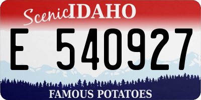 ID license plate E540927