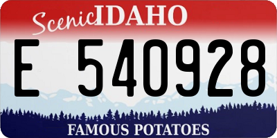 ID license plate E540928