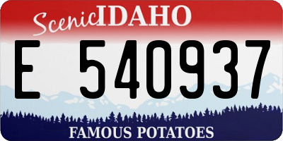 ID license plate E540937