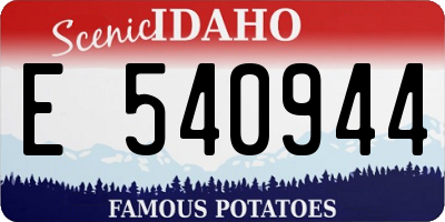 ID license plate E540944