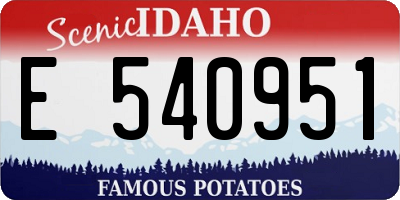 ID license plate E540951