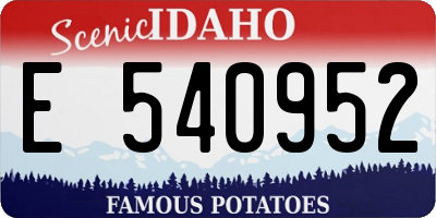 ID license plate E540952