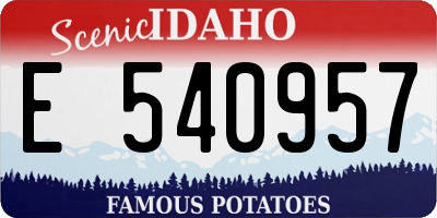 ID license plate E540957