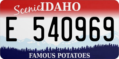 ID license plate E540969