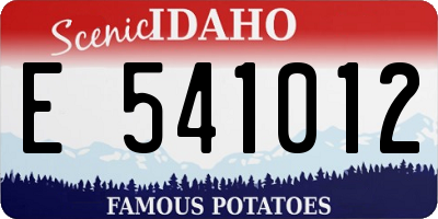 ID license plate E541012