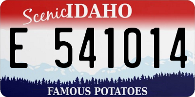 ID license plate E541014