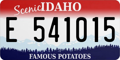 ID license plate E541015