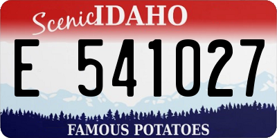 ID license plate E541027