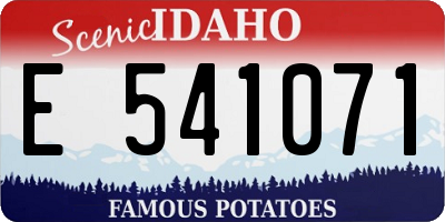 ID license plate E541071