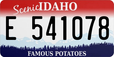 ID license plate E541078