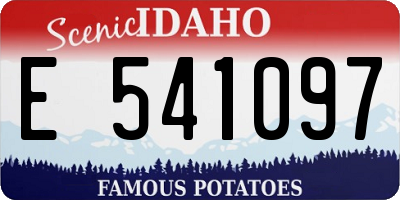 ID license plate E541097