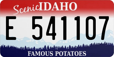 ID license plate E541107