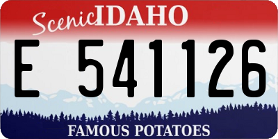 ID license plate E541126