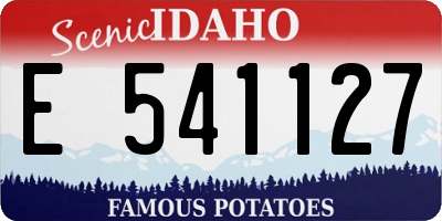 ID license plate E541127