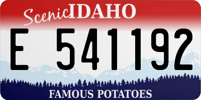 ID license plate E541192