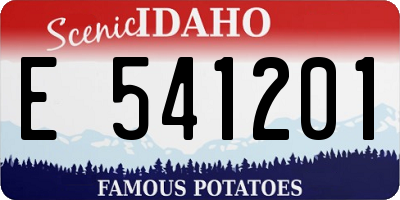ID license plate E541201