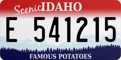 ID license plate E541215