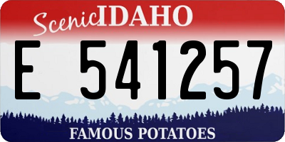 ID license plate E541257