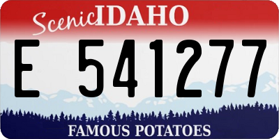 ID license plate E541277