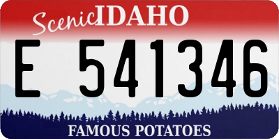 ID license plate E541346