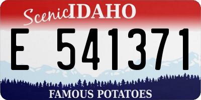 ID license plate E541371