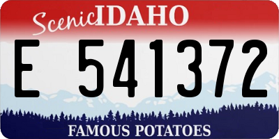 ID license plate E541372